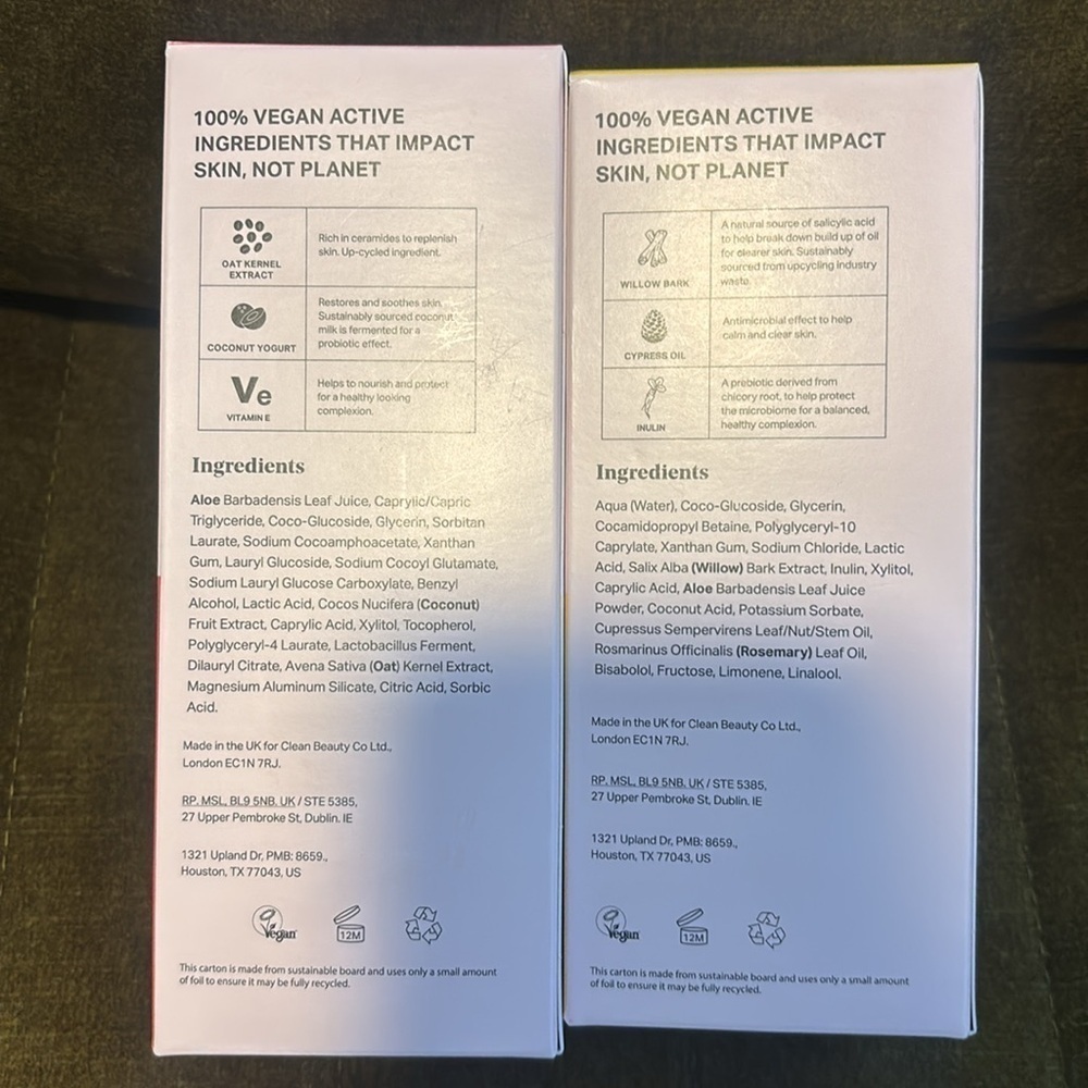 BYBI Vegan skincare bundle Milk and Crystal Clear   NIB - Picture 3 of 5